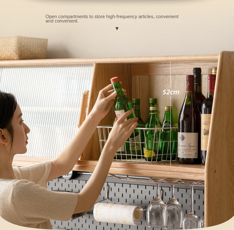 Solid Rubberwood, Oak, Beech Solid Wood Buffet Cabinet, Sideboard