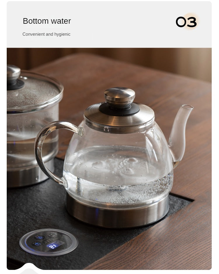 Ash Solid Wood Tea Table Tea Tray Integrated