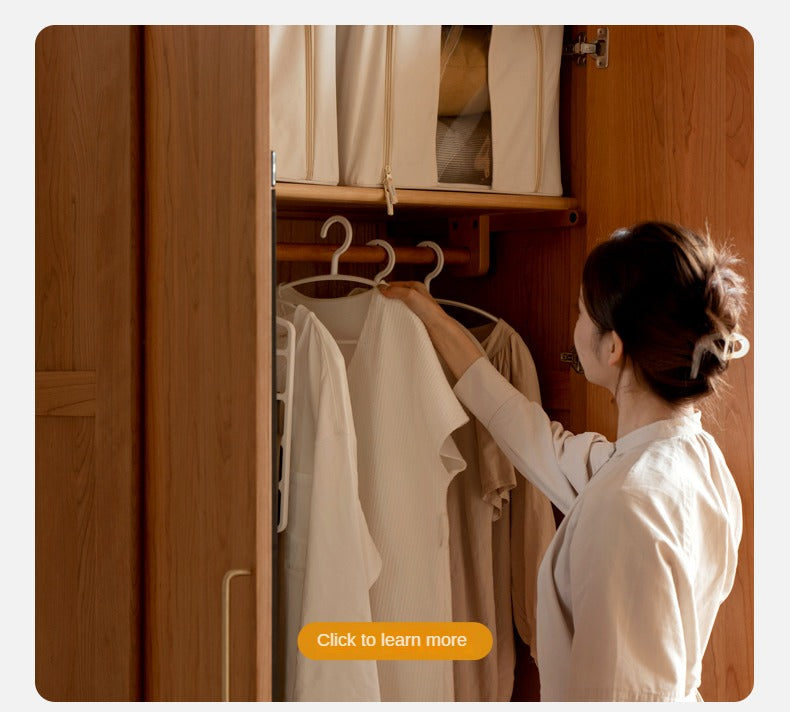 Cherry, Oak Solid Wood Fascinating Wardrobe.