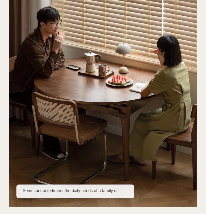 Oak Solid Wood Modern Folding Round Dining Table