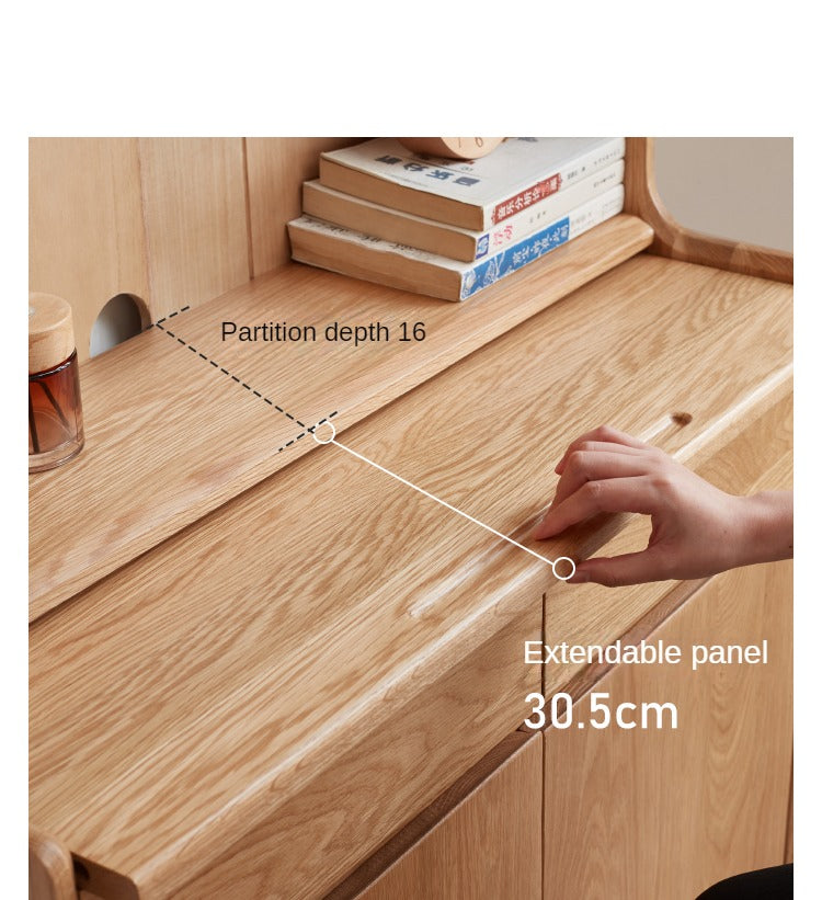 Oak Solid Wood Bookcase Free Combination Floor-to-ceiling Bookshelf