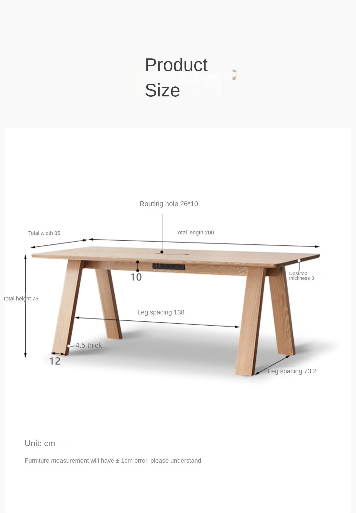 Ash Solid wood new style desk "