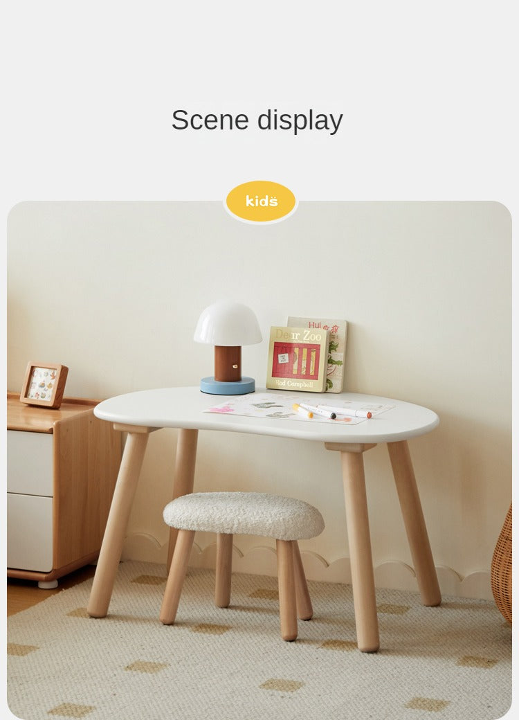 Birch Solid Wood Handmade Children's Study Peanut Table