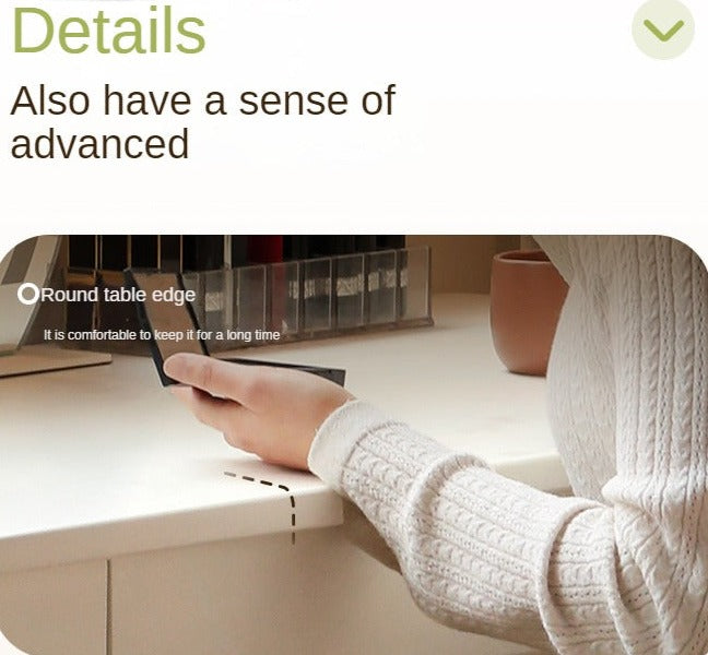 Solid RubberWood Wood Office Desk with Drawer