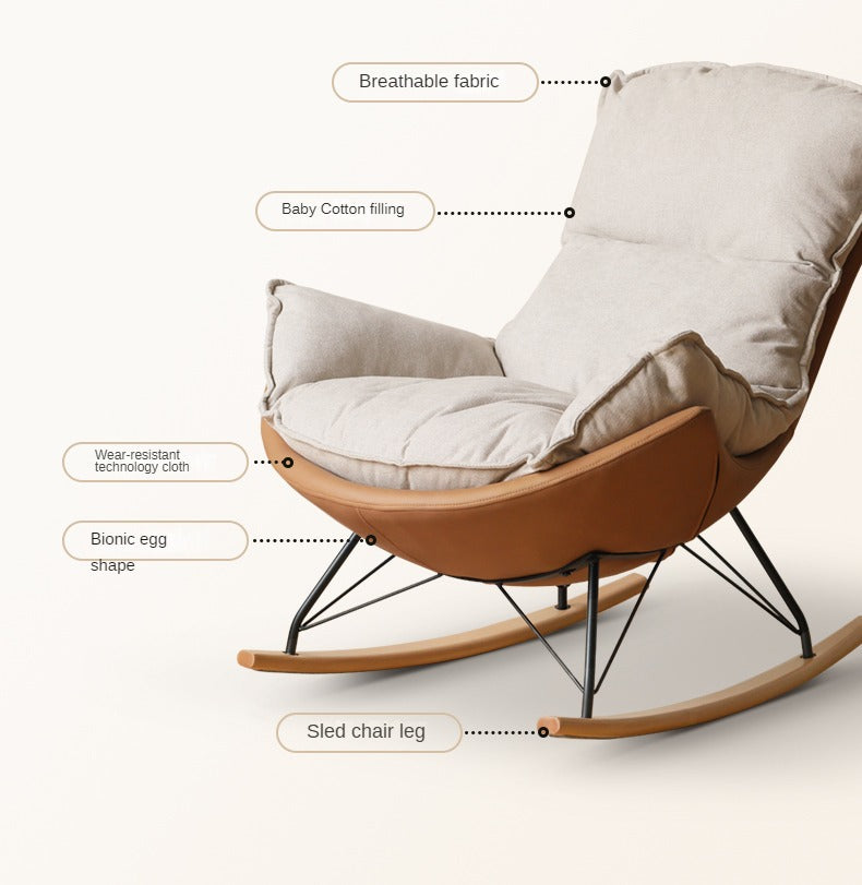 Mid Century Modern Rocking Armchair)