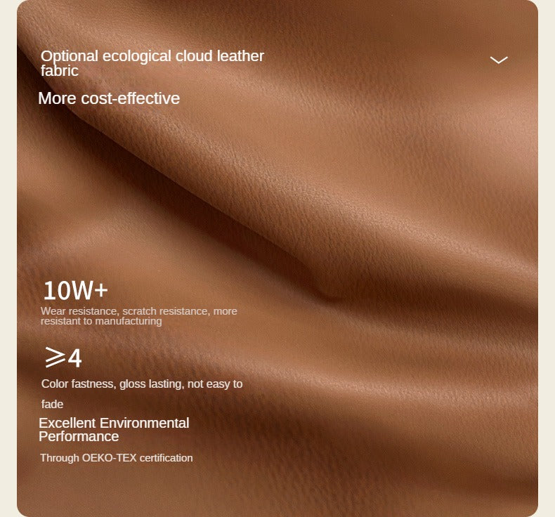 Cherry Solid Wood Leather Soft Suspended Bed