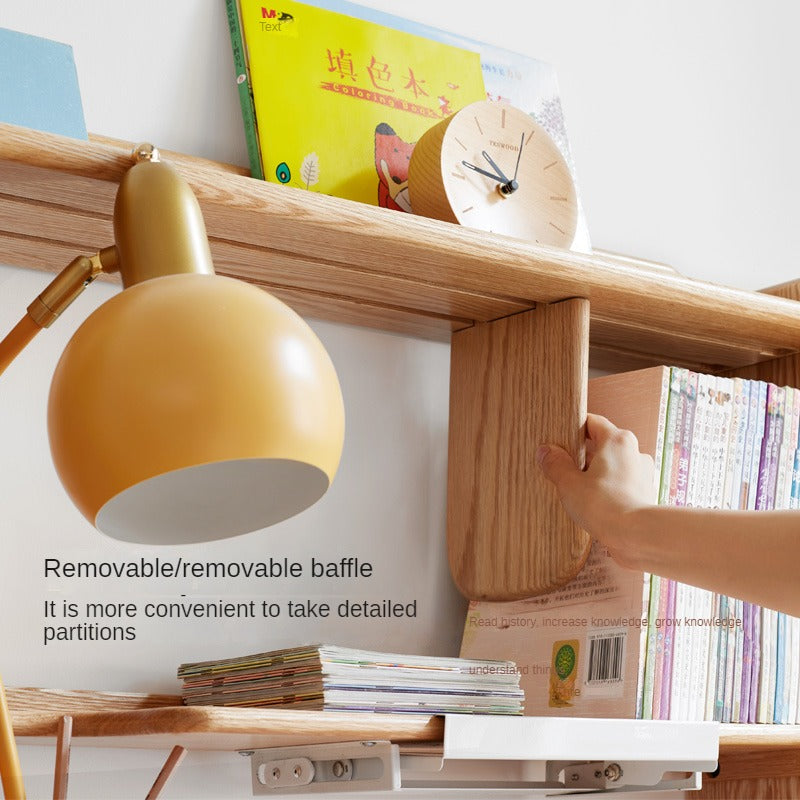 Oak, Beech Solid Wood Shelf Bookshelf