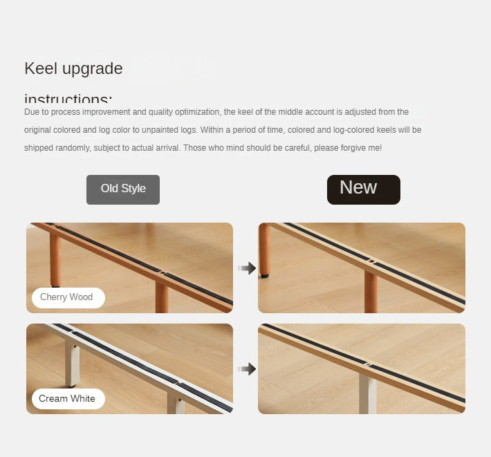 Oak solid wood bed modern simple Nordic bed