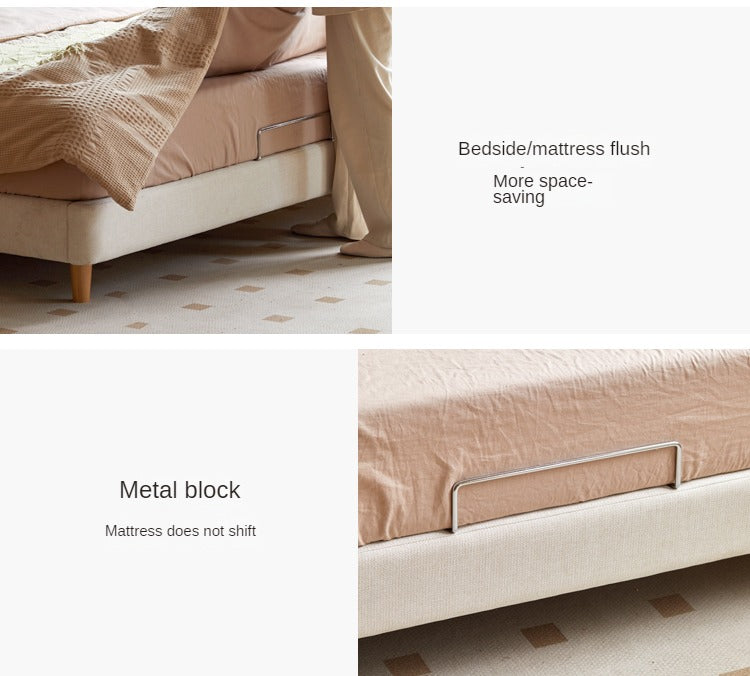 Imitation Cotton and Linen Fabric Bed