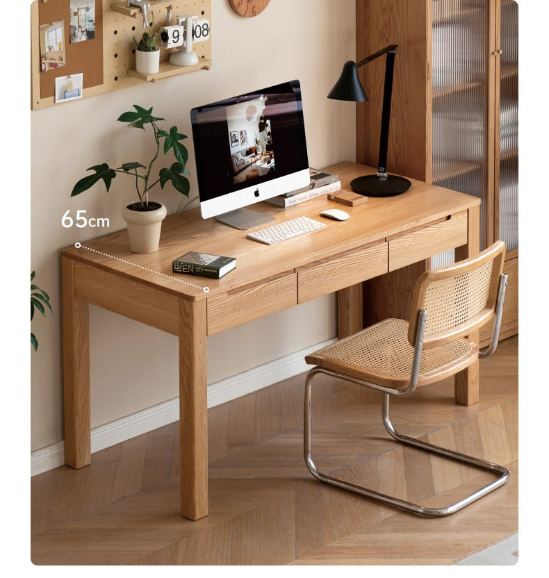 Oak, Beech Solid Wood Office Desk