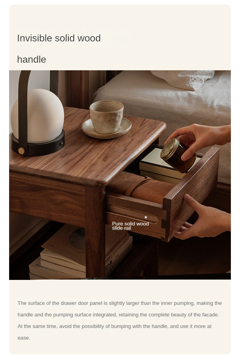 Black Walnut, Ash Bedside Storage Cabinet