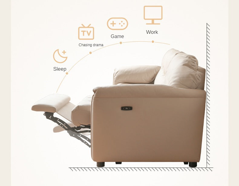 Fabric Electric White Cream Technology Functional Sofa.