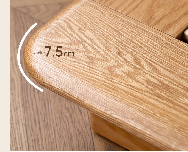 Oak solid wood Leather Technology Fabric Soft Bed floating platform bed