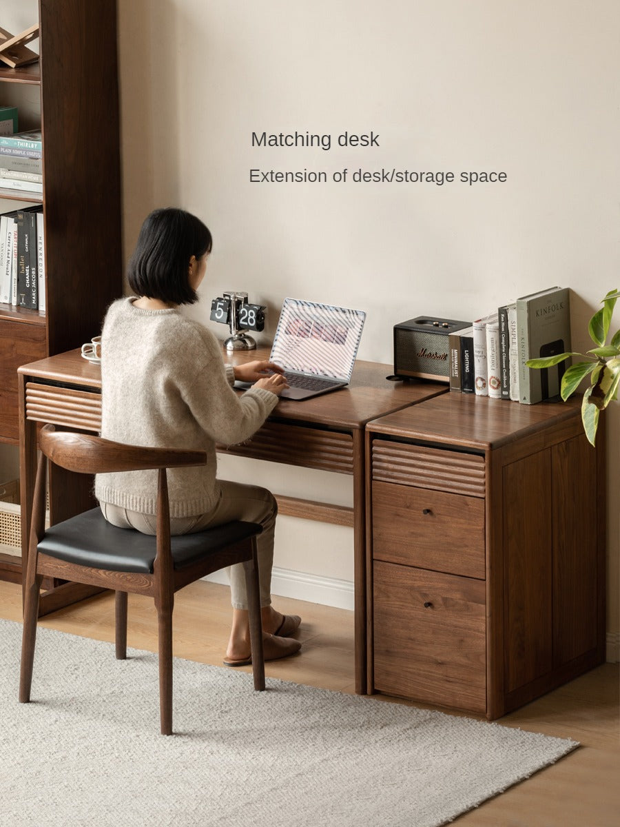 Black Walnut Solid Wood Desk Nordic