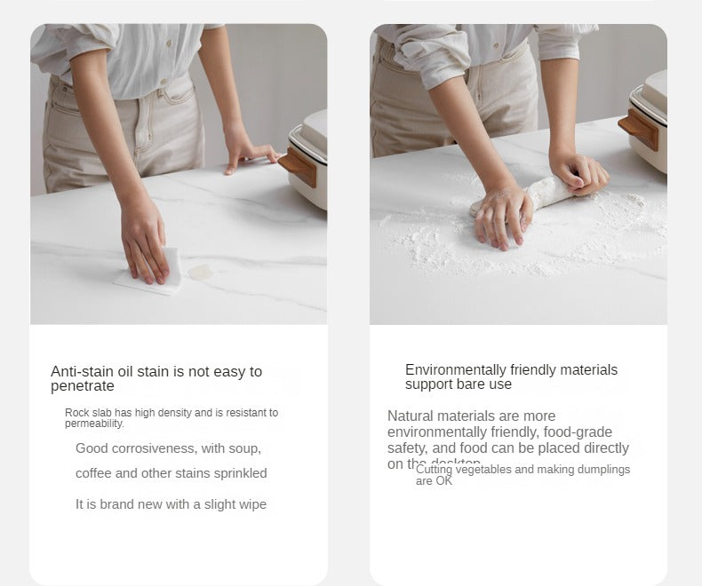 Rubber, Oak, Black Walnut, Сherry Solid Wood Rock Plate Coffee Table