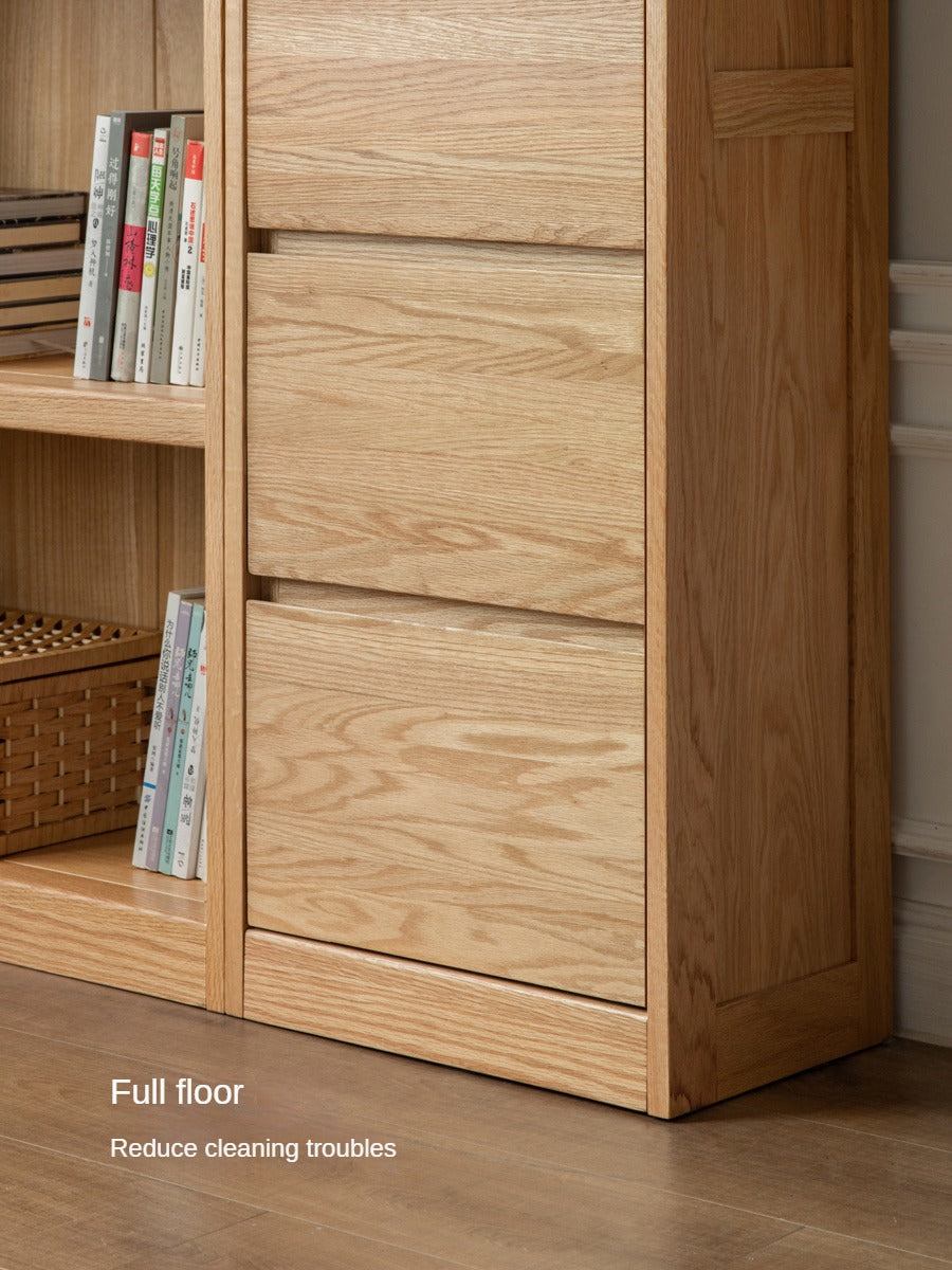 Ash Solid Wood Combination Bookcase Bookshelf
