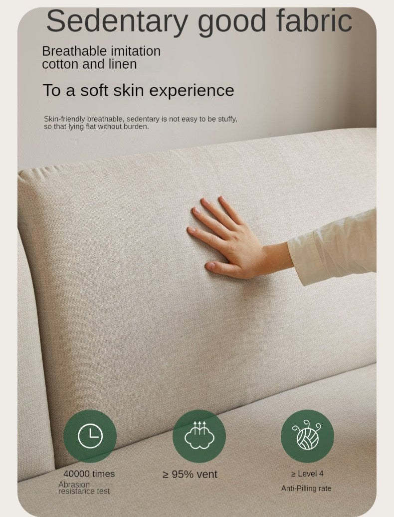 Oak Solid Wood Sitting and Sleeping Dual-purpose Storage Sofa.