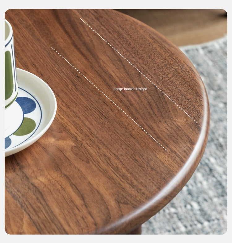 Black Walnut Combination Round Coffee Table