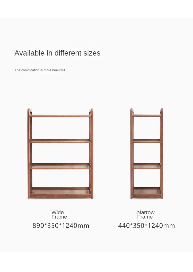 Oak Solid Wood Floor-To-Ceiling Racks Modern