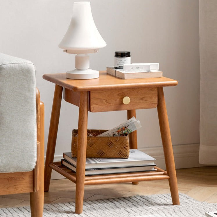 Сherry Solid Wood Side Table