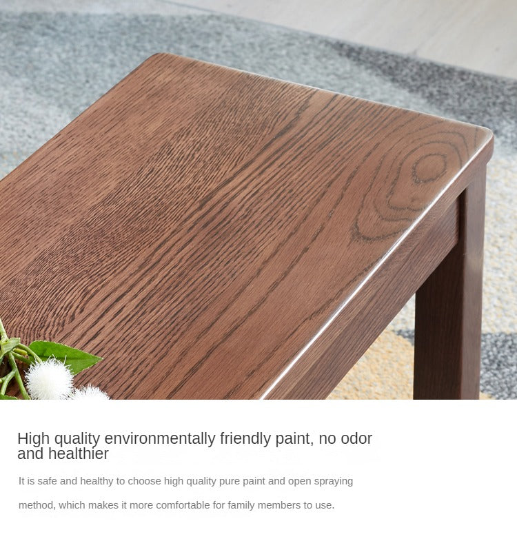 Black Walnut, Oak, Sandalwood Solid Wood, Solid RubberWood Nordic Long Bench