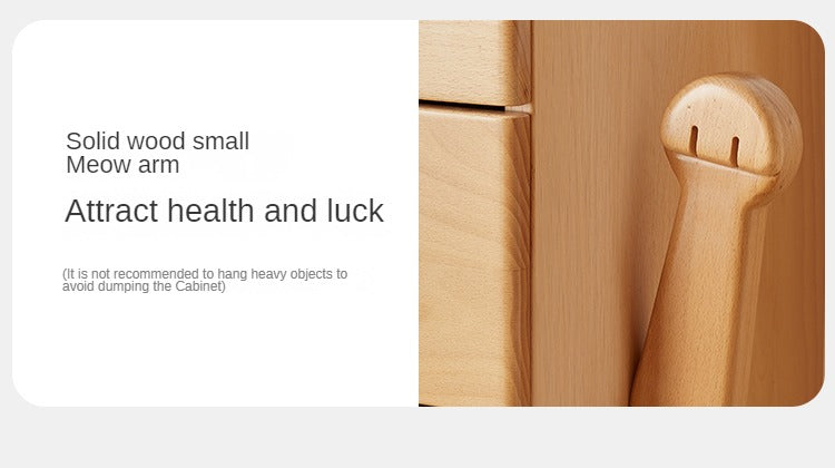 Beech Solid Wood  Kids Chest of Drawers -Type Toy Storage Cabinet