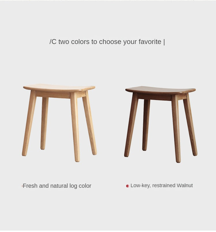 Ash, Oak Solid Wood Modern Makeup Stool