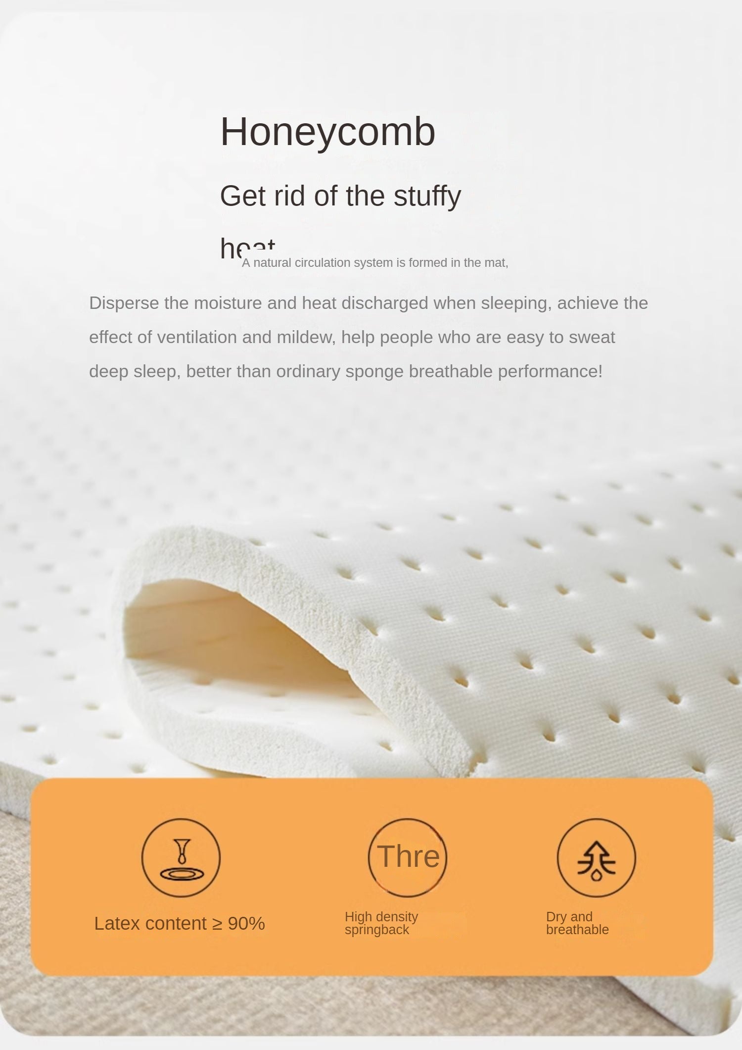 Natural jute Latex Mattress, No-Glue, Antibacterial, Anti-Mite, Hard Hemp Pad 12cm, 10cm, 8cm