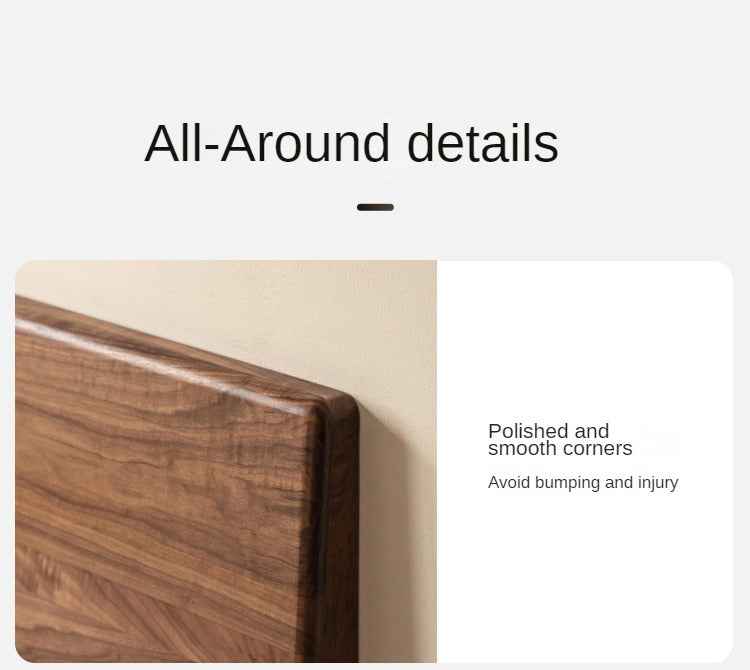 Oak, Black Walnut, Teak Solid Wood Suspended Bed