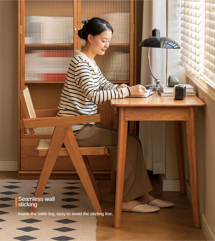 Cherry Wood FAS Grade Office Desk with Drawers