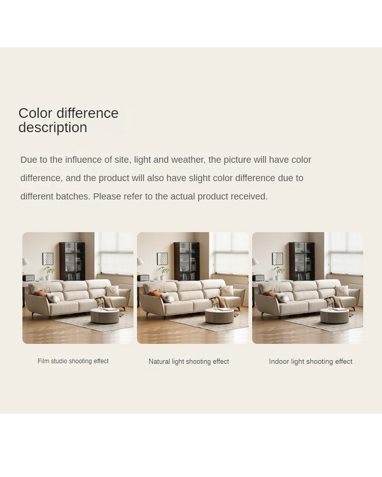 Black Walnut, Ash, Solid Sandalwood Wood Leather Top Layer Yellow Cowhide Sofa.