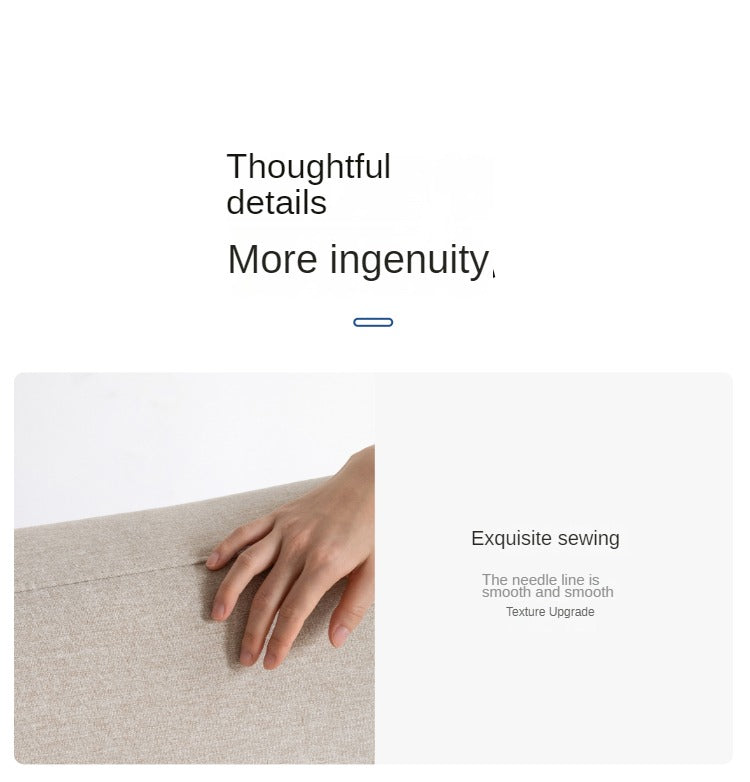 Ash Solid Wood Fabric Sofa.