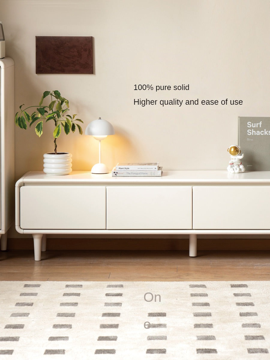 Poplar Solid Wood French Cream Style TV Cabinet.