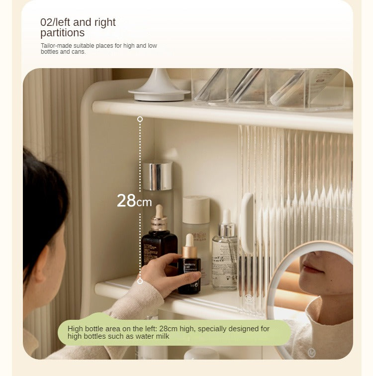 Solid RubberWood Cream Style Vanity Table.