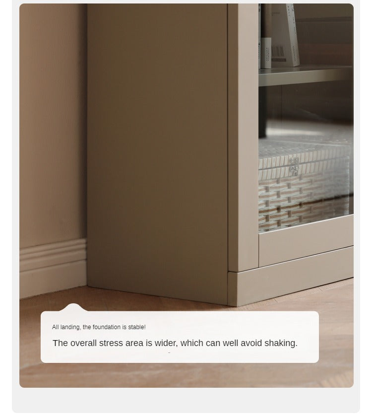 Poplar Solid Wood Bookcase Light Luxury Style