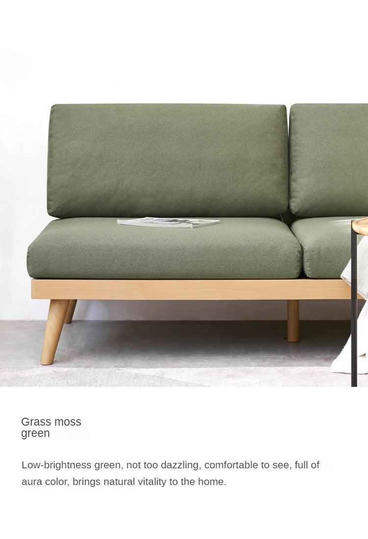 Beech Solid Wood Soft-covered Sofa.