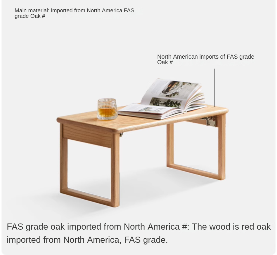 Oak Solid Wood Bay Window Folding Table