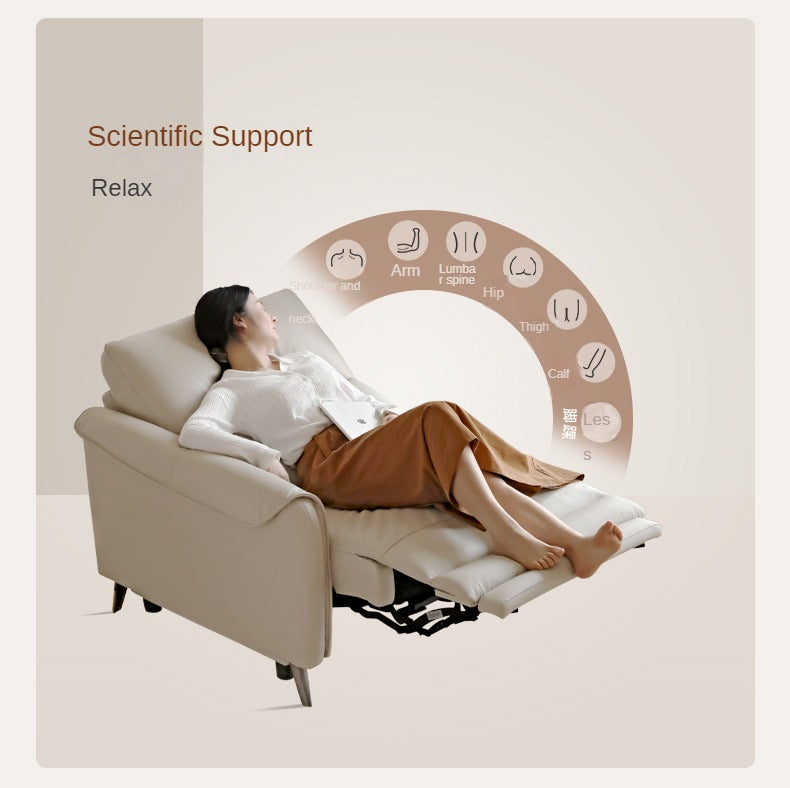 Genuine Leather Zero Wall Multifunctional Electric Sofa, Top Layer Cowhide Sofa.