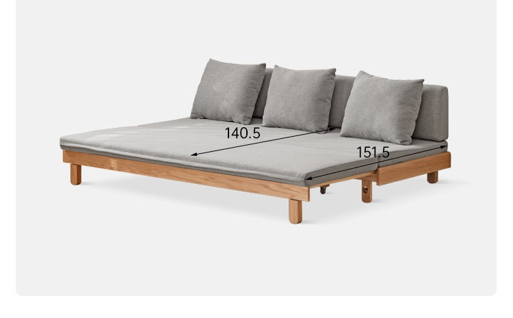 Oak, Beech solid wood sofa bed+