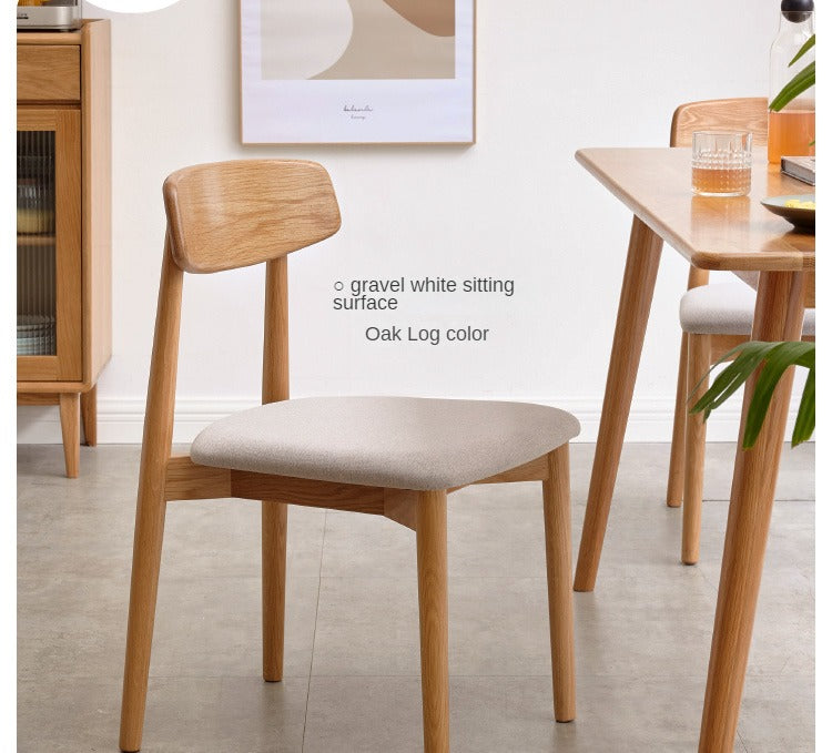 4 pcs set - Black Walnut, Ash, Oak, Cherry Solid Wood, Solid RubberWood Dining Chair
