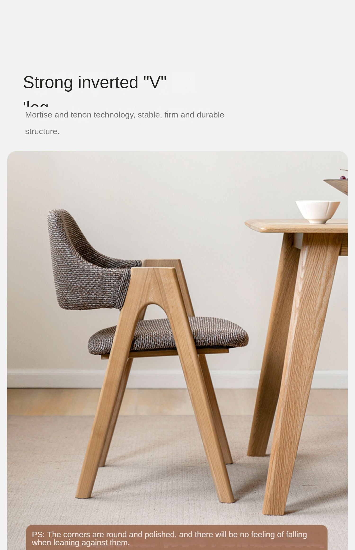 Black Walnut, Oak Solid Wood, Solid Rubberwood Chair with Soft Fabric/Leather Back 2 pcs