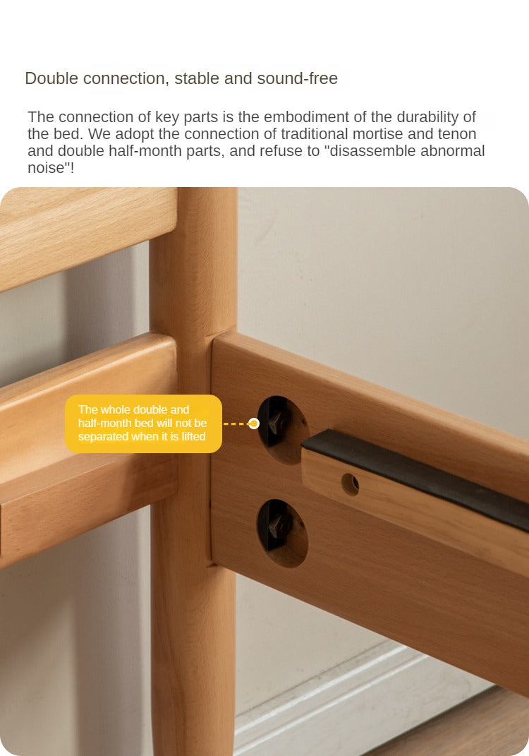 Beech solid wood Bed simple boys and girls<