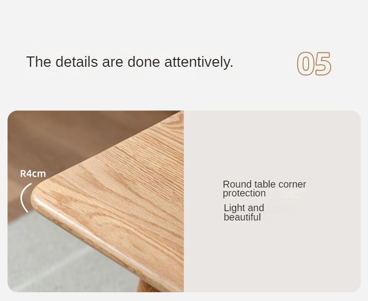 Oak Solid Wood Modern Dining Table