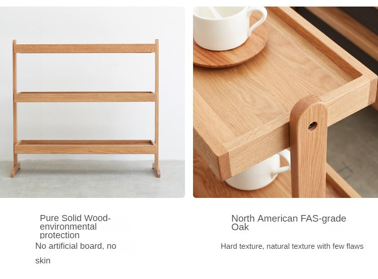 Oak Solid Wood Flower Rack