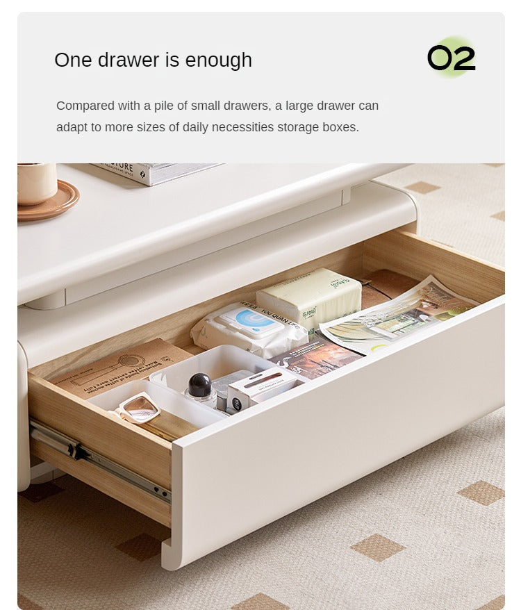 Poplar Solid Wood Cream Breeze Coffee Table