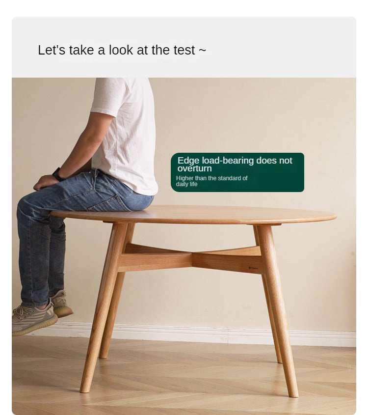 Oak Solid wood round table "