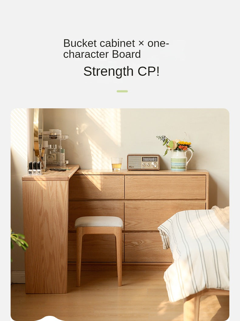 Oak Solid Wood Ultra Narrow Dressing Table