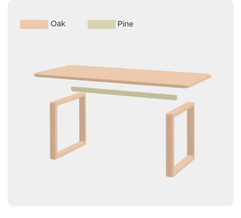 Oak Solid Wood Large Plate Dining Table