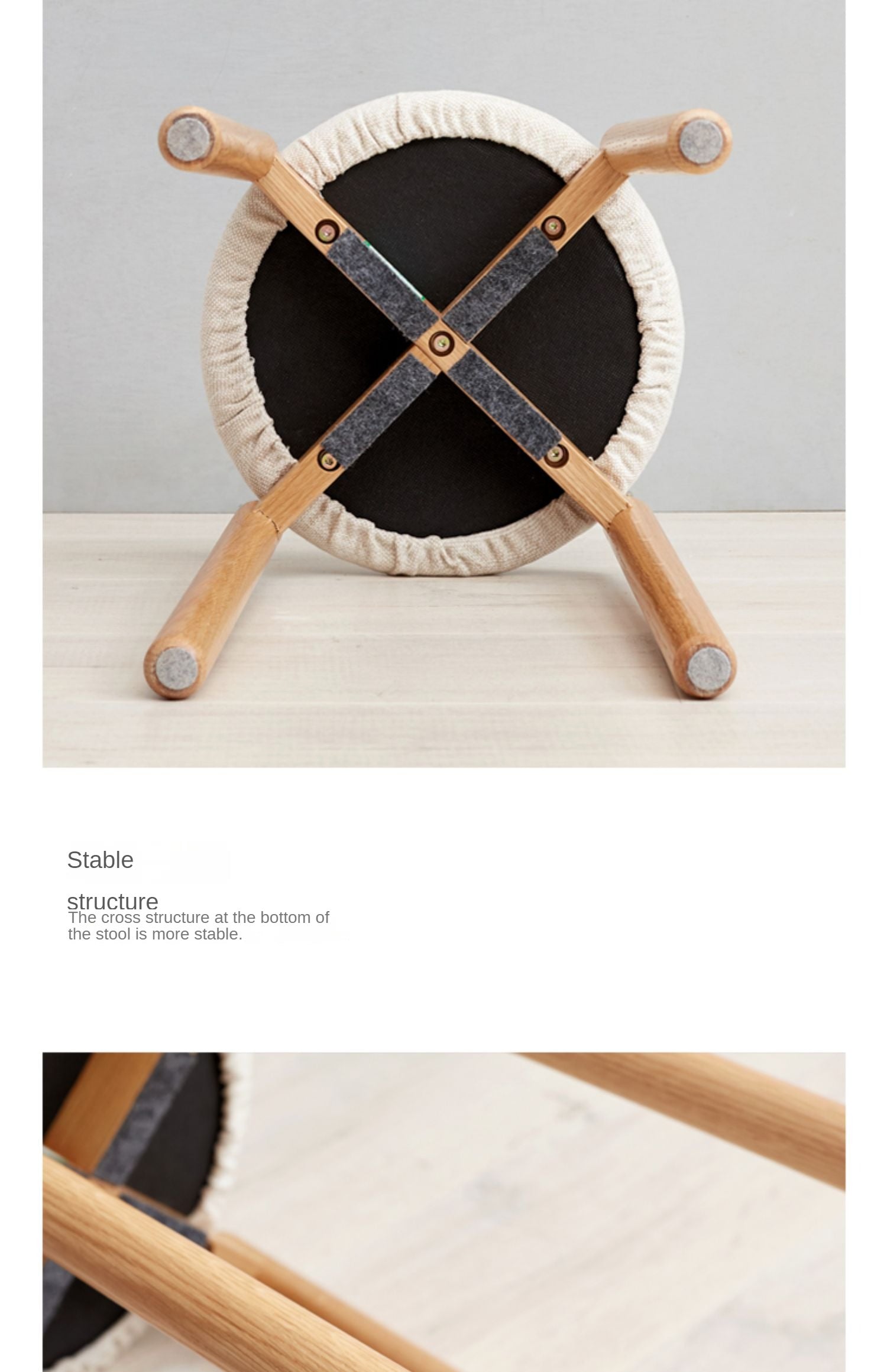 Oak solid wood Makeup stool Beech"