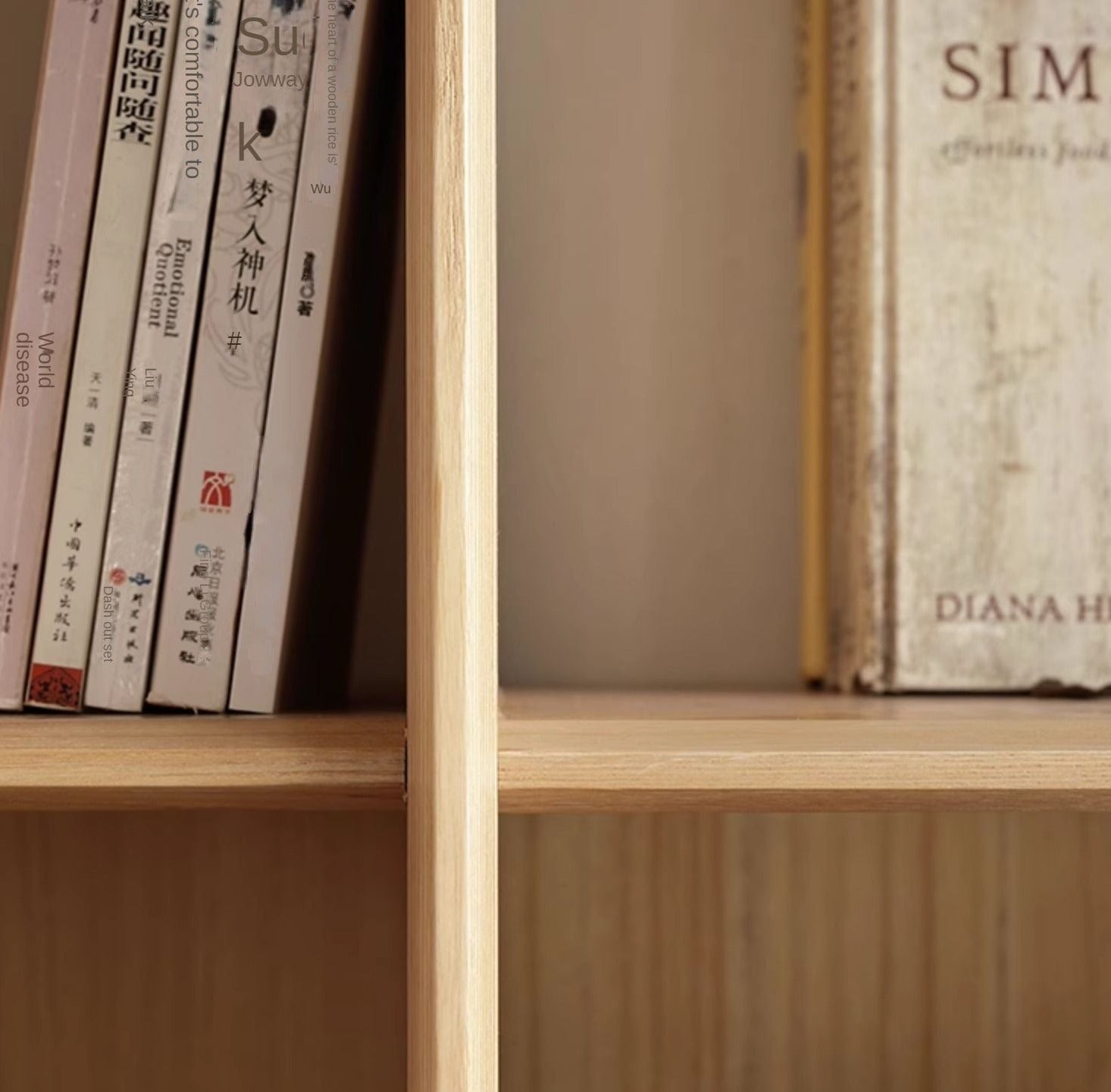 Ash Solid Wood Combination Bookcase Bookshelf<